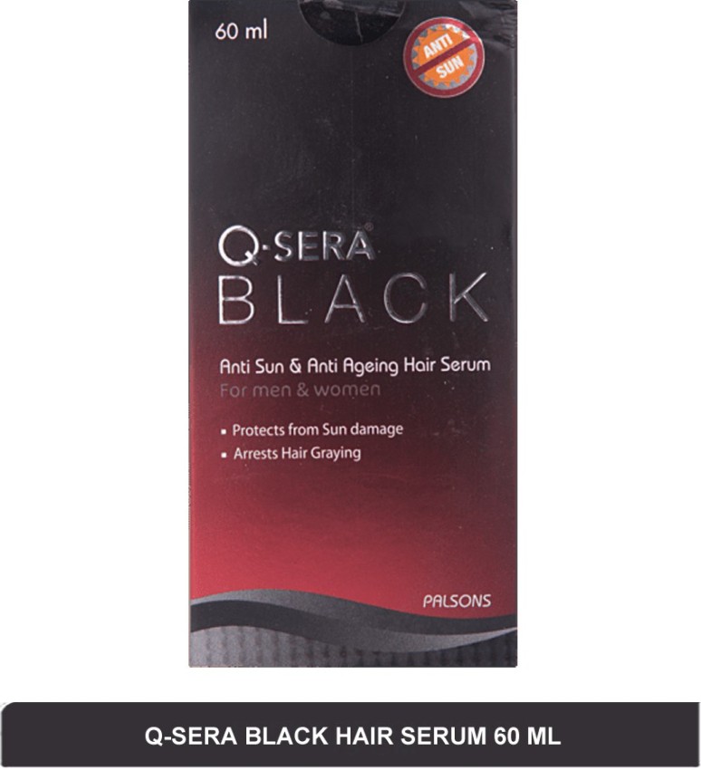 Q-SERA Black Hair Serum - anti sun and anti ageing hair serum 60ml - Price  in India, Buy Q-SERA Black Hair Serum - anti sun and anti ageing hair serum  60ml Online