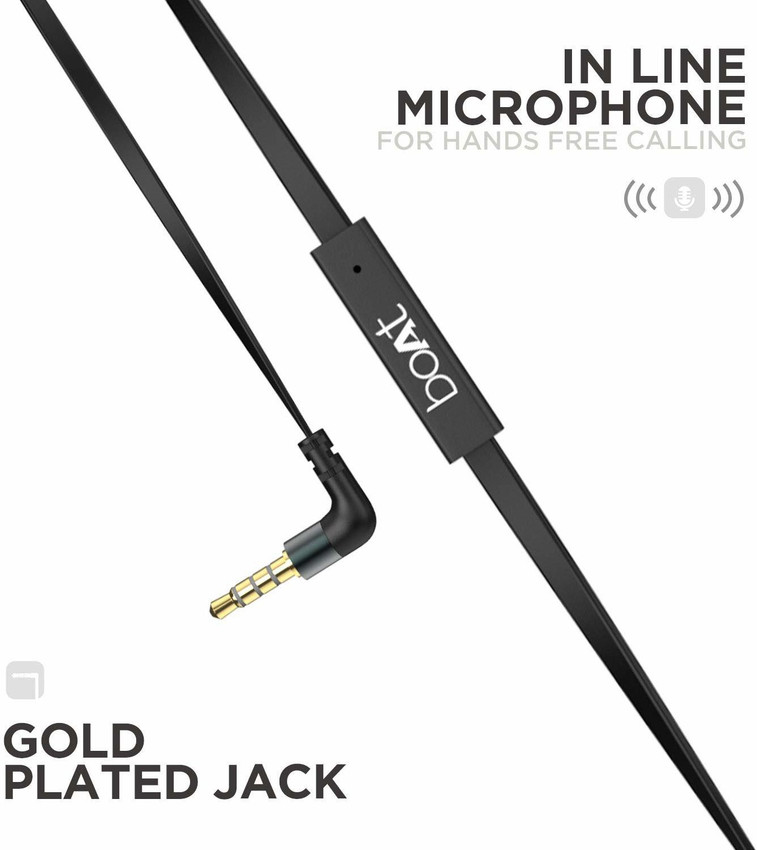 Boat 225 in ear wired earphones with mic outlet