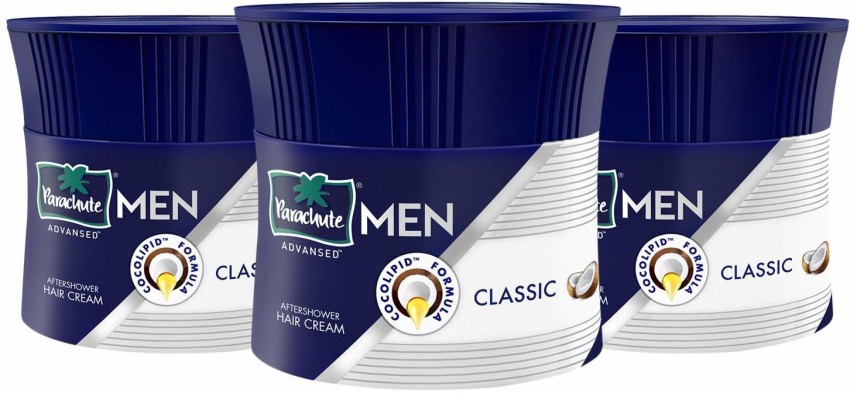 Parachute Men Classic After Shower Hair Cream With Coconut Oil[100 gm X3] Hair  Cream - Price in India, Buy Parachute Men Classic After Shower Hair Cream  With Coconut Oil[100 gm X3] Hair