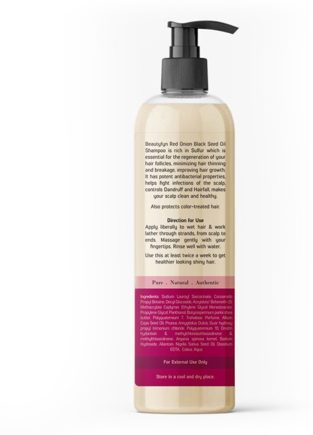 BEAUTYFYN Red Onion Black Seed Oil Hair Shampoo-Parabens & Sulphate free -  Price in India, Buy BEAUTYFYN Red Onion Black Seed Oil Hair  Shampoo-Parabens & Sulphate free Online In India, Reviews, Ratings