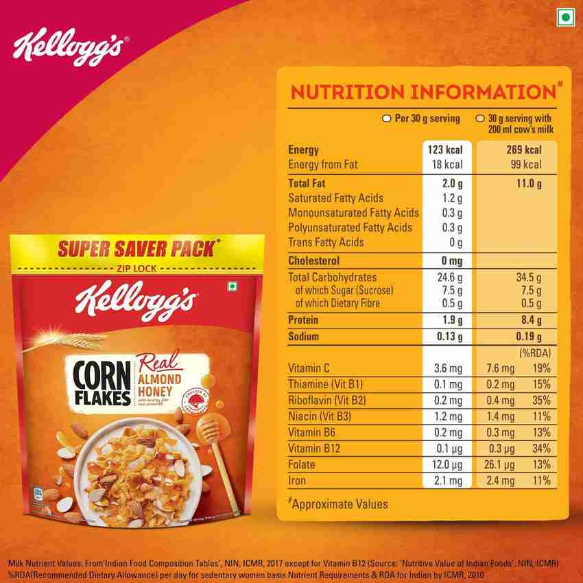 Kellogg's Corn Flakes Real Almond Honey 1 kg Pouch Price in ...