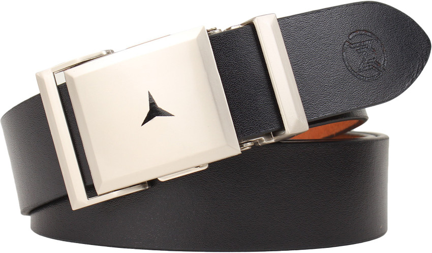 ZORO Men Black Genuine Leather Belt 