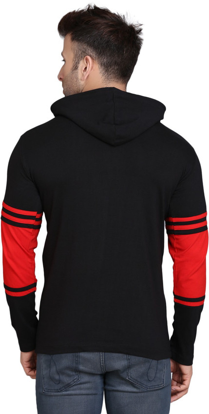 Color Block Men Hooded Neck 