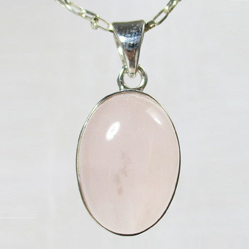 KUNDLI GEMS Rose Quartz Pendant 