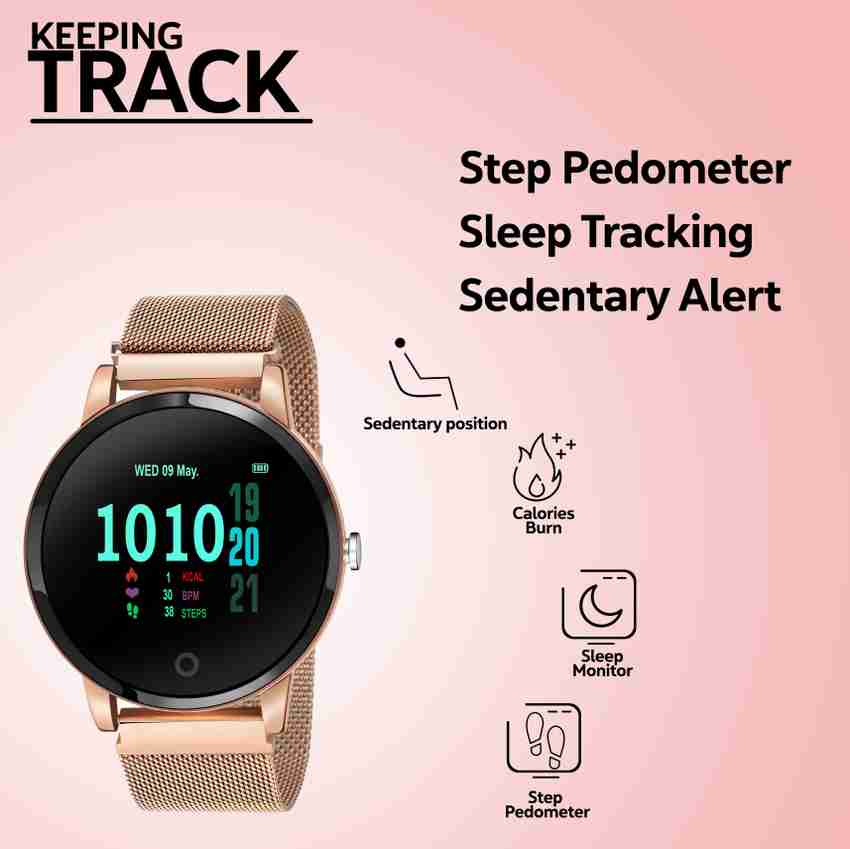 Mytrack Round Smart Watch IP Polish (Golden) Smartwatch Price in India -  Buy Mytrack Round Smart Watch IP Polish (Golden) Smartwatch online at  Shopsy.in