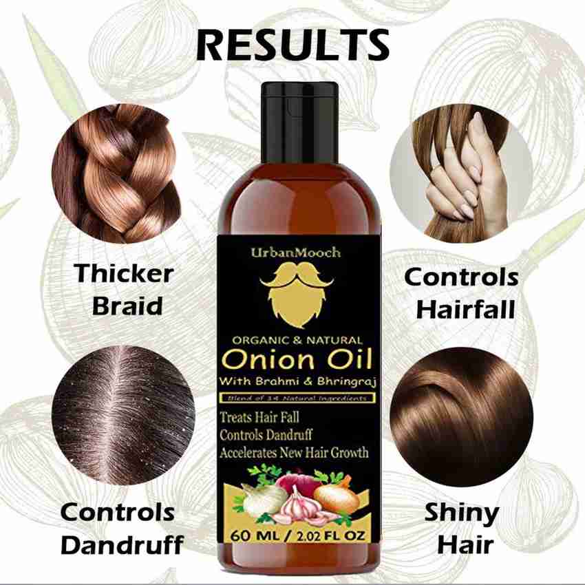 UrbanMooch 100% Pure & Natural RED ONION Herbal Hair Oil - Blend of 14 Natural Oils for Hair Regrowth, Treat hair loss, Dandruff Control & Thickens hair Hair Oil - Price in UrbanMooch 100% Pure & Natural RED ONION Herbal Hair Oil - Blend of 14 Natural Oils for Hair Regrowth, Treat hair loss, Dandruff Control & Thickens hair Hair Oil - Price in