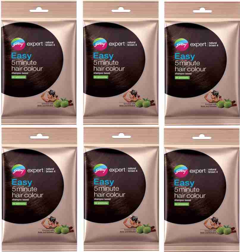 Godrej Easy 5 minute Hair Color Shampoo Based Natural Brown 6X20ml ,  Natural Brown - Price in India, Buy Godrej Easy 5 minute Hair Color Shampoo  Based Natural Brown 6X20ml , Natural