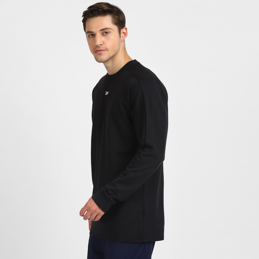 REEBOK Printed Men Round Neck Black T-Shirt - Buy REEBOK Printed Men Round  Neck Black T-Shirt Online at Best Prices in India | Shopsy.in