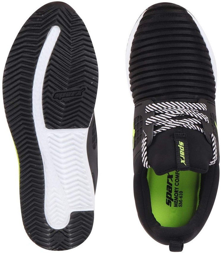 Sparx Men SM-610 Black Neon Green 