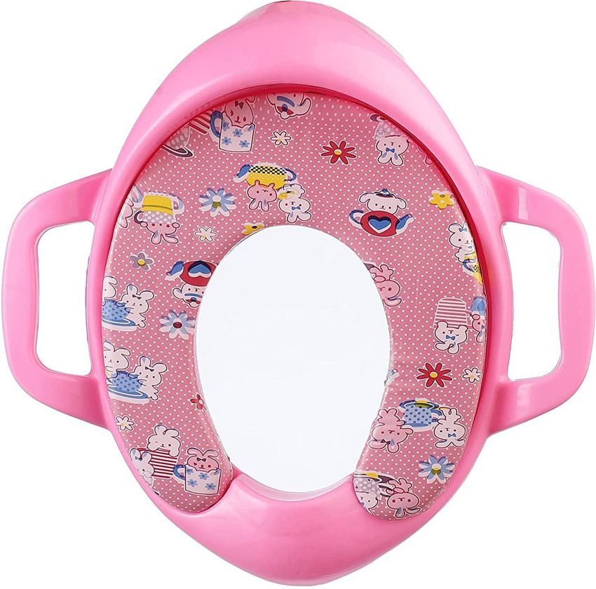 WAHHSON Cushioned Potty Seat, Toilet Seat With Handle For Kids, Baby