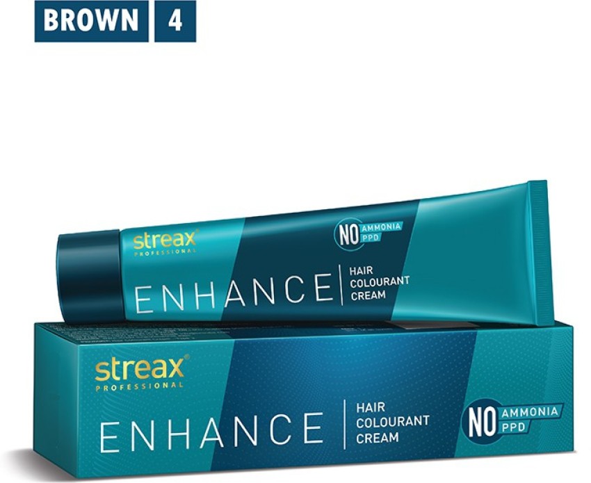 Streax Professional Enhance Hair Colourant Cream Brown 4 ,90 g , Brown 4 -  Price in India, Buy Streax Professional Enhance Hair Colourant Cream Brown 4  ,90 g , Brown 4 Online In India, Reviews, Ratings & Features 