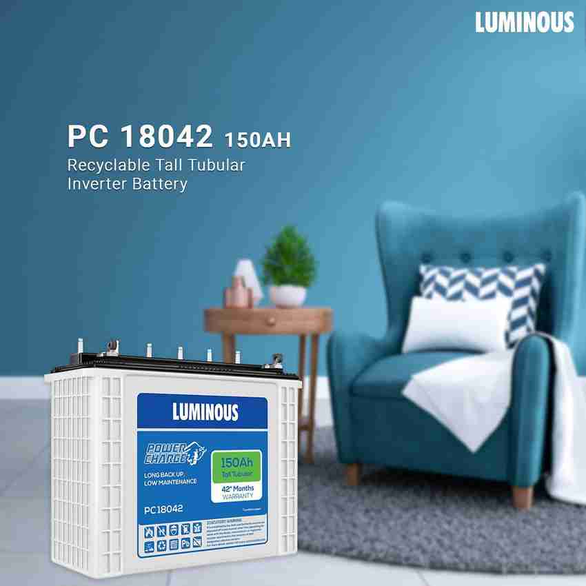 Luminous Powercharge Pc 150ah Tall Tubular Battery Tubular Inverter Battery Price In India Buy Luminous Powercharge Pc 150ah Tall Tubular Battery Tubular Inverter Battery Online At Flipkart Com