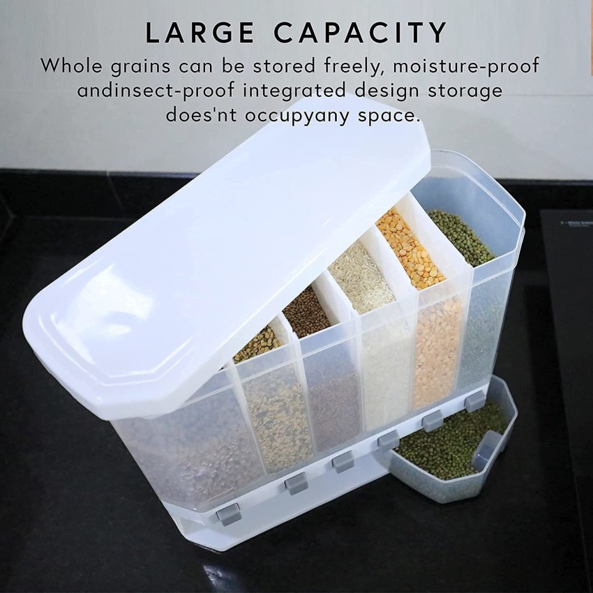 Pack of 6 Kekow Plastic Countertop Storage Baskets Organizer 