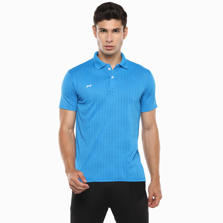 NIVIA Self Design Men Polo Neck Light 