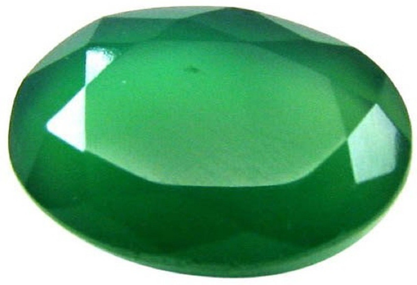 Takshila Gems Natural Green Onyx Stone 7.25 Ratti / 6.52 ...