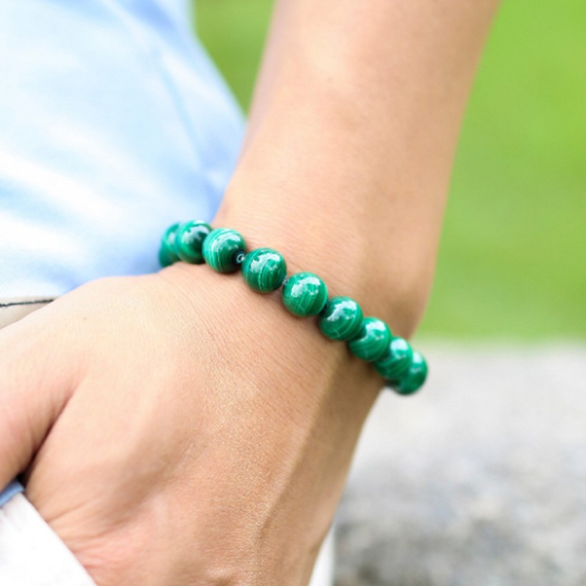 8mm Green Malachite With Buddha Natural Agate Stone Bracelet Buy 8mm Green  Malachite With Buddha Natural Agate Stone Bracelet Online in India on  Snapdeal