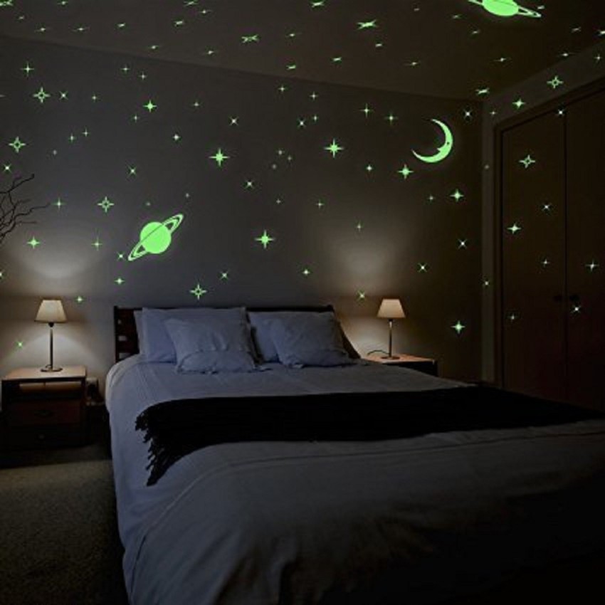 Dream Paradise Vinyl Glowing Star 3D Night Glow in The Dark Radium Green  Ceiling Stickers - 138 Stickers : Amazon.in: Office Products