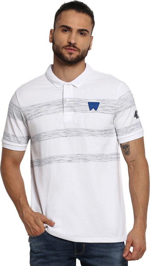 excentrisk gårdsplads cache Wrangler Striped Men Polo Neck White T-Shirt - Buy Wrangler Striped Men Polo  Neck White T-Shirt Online at Best Prices in India | Shopsy.in