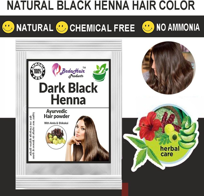 BadaHair Natural Herbs pure Henna Dye For Hair Natural Black Hair Color  Powder For Chemical & Ammonia Free and Deep Conditioning Scalp For Men and  Women 20 gram each packet (Pack of