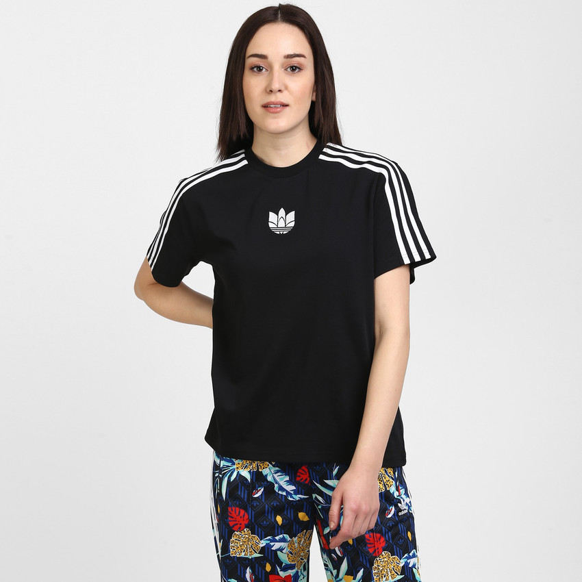 ADIDAS ORIGINALS Solid Women Round Neck 