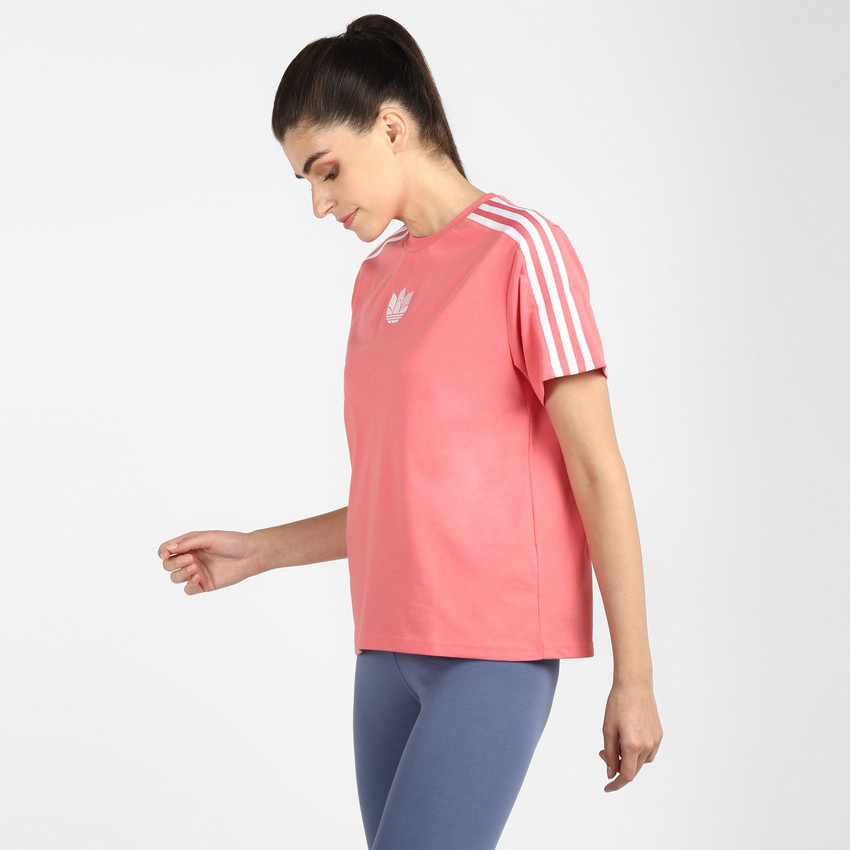 ADIDAS ORIGINALS Solid Women Round Neck Pink T-Shirt - Buy ADIDAS ORIGINALS  Solid Women Round Neck Pink T-Shirt Online at Best Prices in India |  Shopsy.in