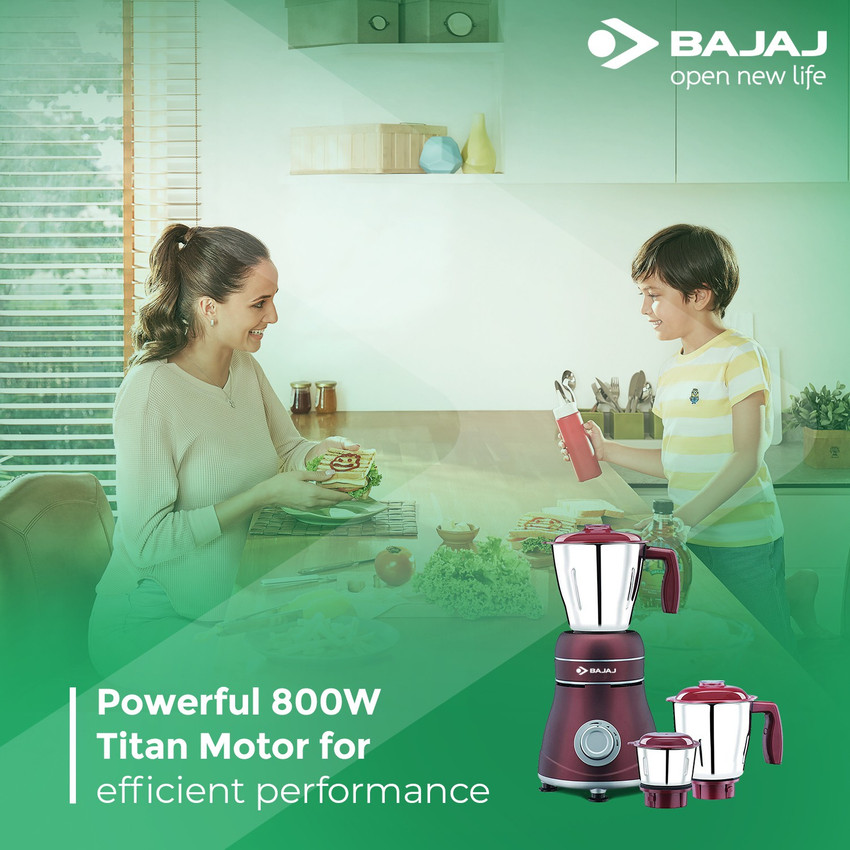 bajaj ivora mixer grinder 800 watt