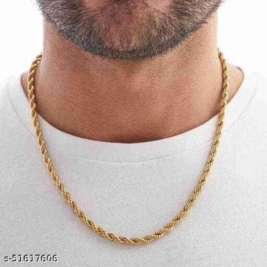21 Inches 20 Grams Gold Chain For Men Boys Women Girl Trendy Fancy
