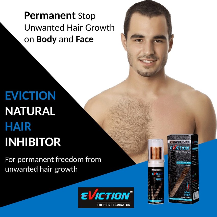 Eviction Natural and Permanent Hair Removal Cream Stop Hair Growth Inhibitor/Retarder  Reduction, Remover of face, body, intimate area & Whole Body in Men and  Women Advance formula with Nature Extracts Cream Cream