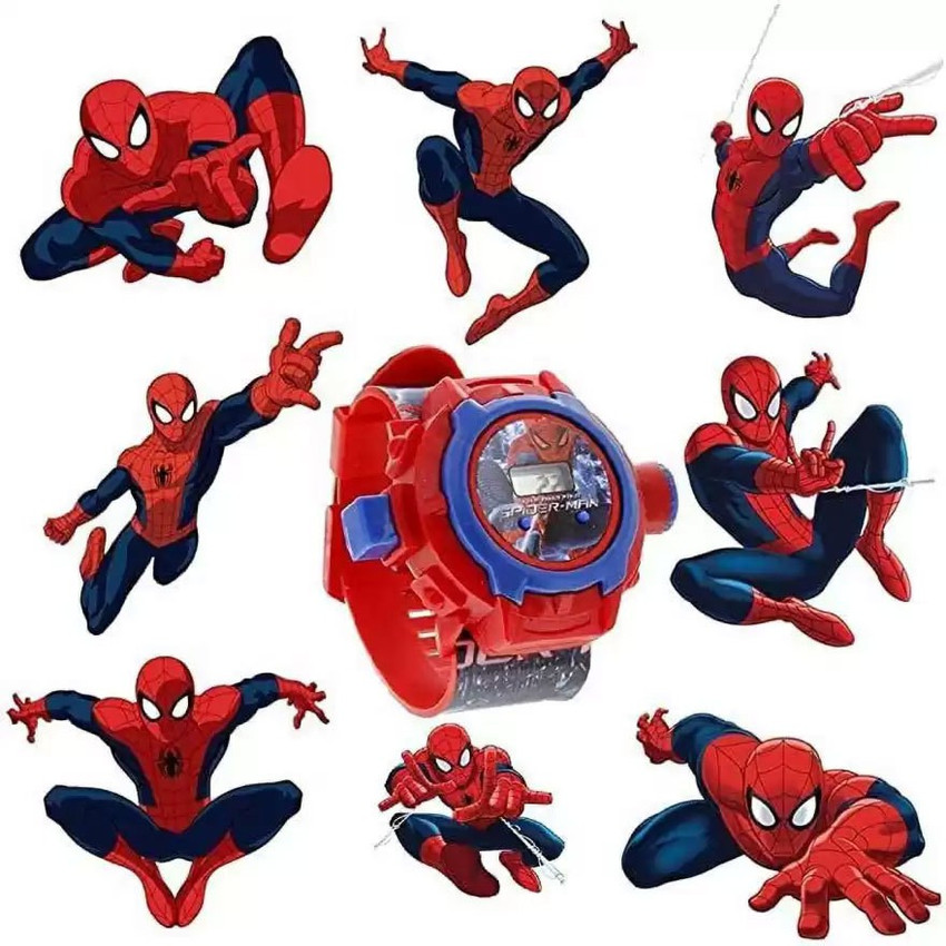 Quick Digital Light 24 Images Spiderman Projector Wrist Led Watch for Kids girls boys birthday Gift spider-man entertainment toy spider man sports digital band watch boys girls Digital Watch - For Boys Quick Digital Light 24 Images Spiderman Projector Wrist Led Watch for Kids girls boys birthday Gift spider-man entertainment toy spider man sports digital band watch boys girls Digital Watch - For Boys