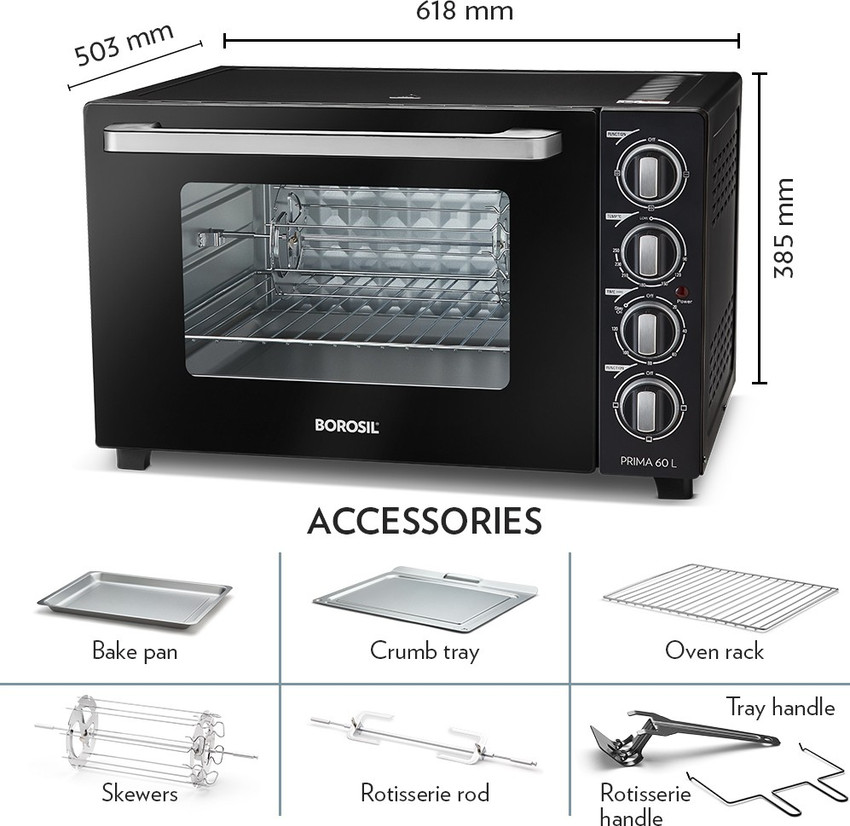borosil oven 60 litres