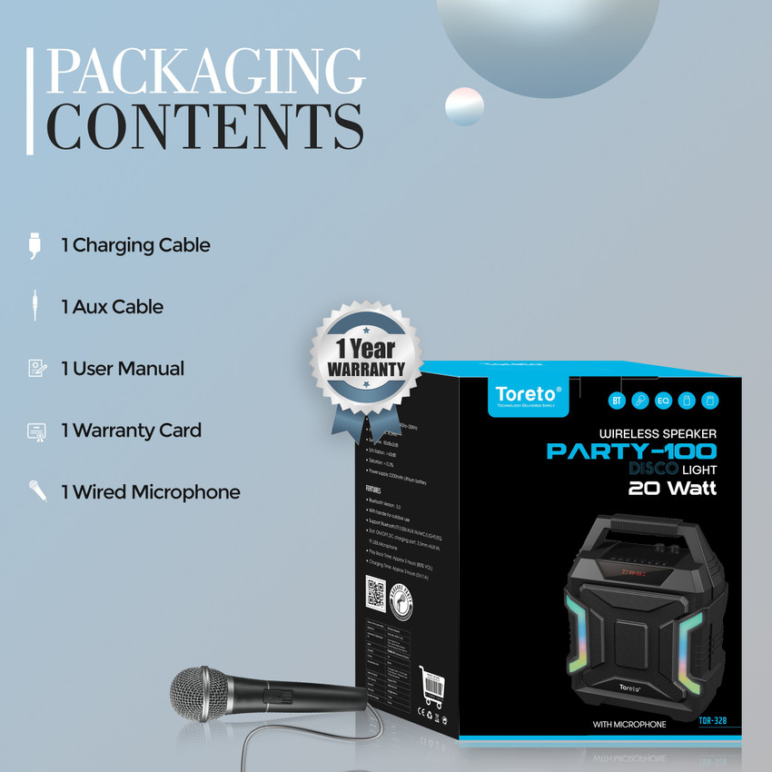 Buy Toreto Party 100 20 W Bluetooth 