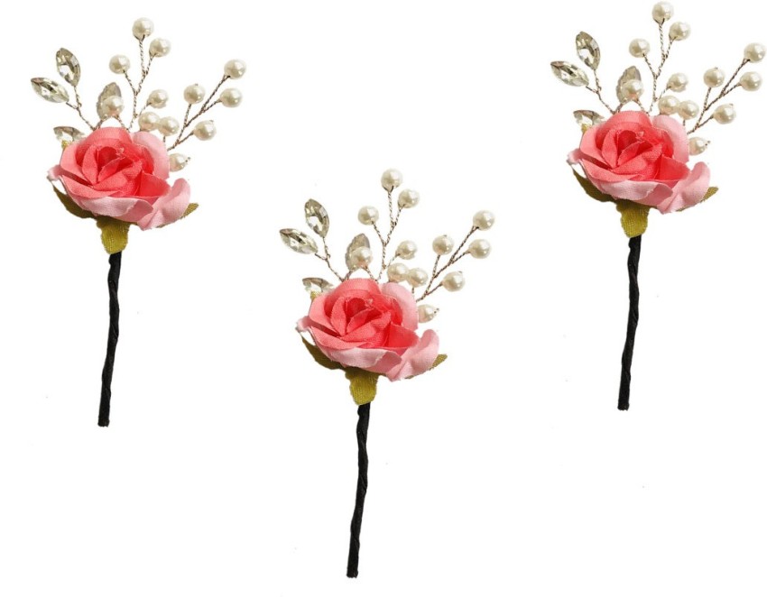 Artificial Flowers Hair Clip Hair Accessories for Women & Girls, Pack-3,  Hair Pin Price in India - Buy Artificial Flowers Hair Clip Hair Accessories  for Women & Girls, Pack-3, Hair Pin online