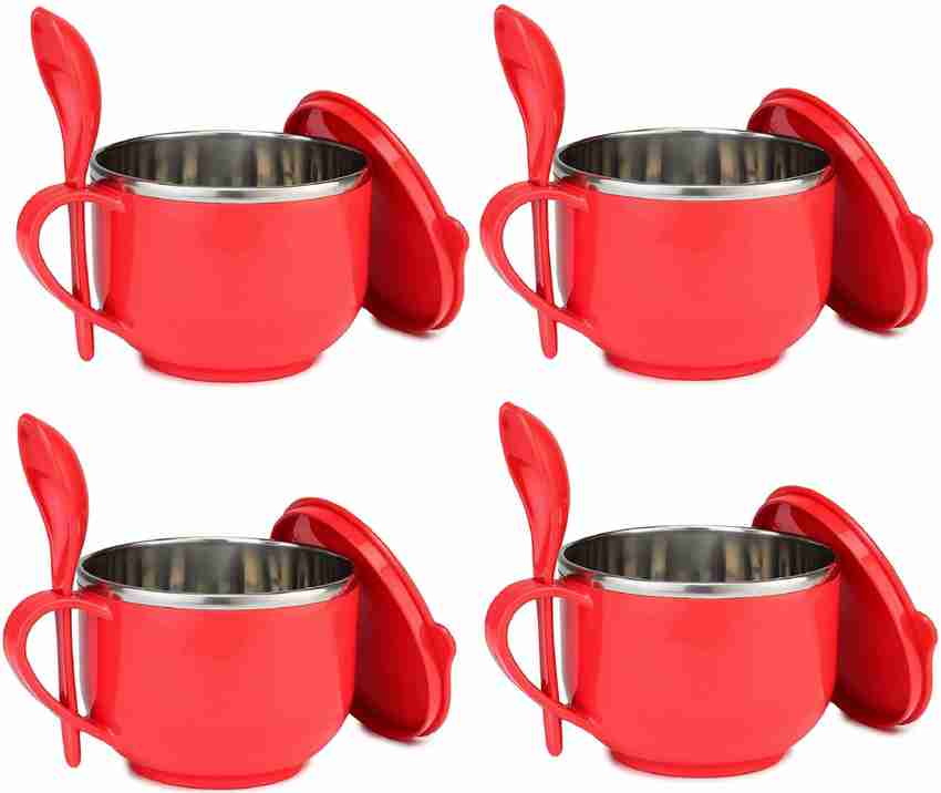 ZILLTOYIN Stainless Steel Soup bowl with Lid  Spoon handle, Noodles Bowl  Stainless Steel Stainless Steel Bath Mug Price in India - Buy ZILLTOYIN  Stainless Steel Soup bowl with Lid  Spoon