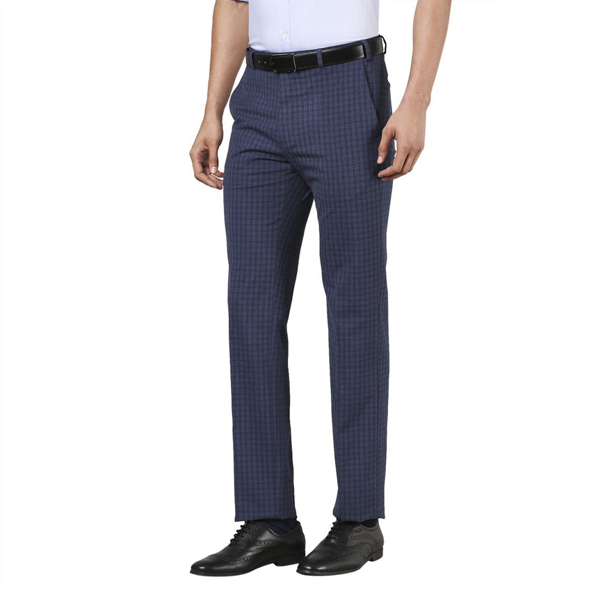 Raymond Slim Fit Men Blue Trousers 