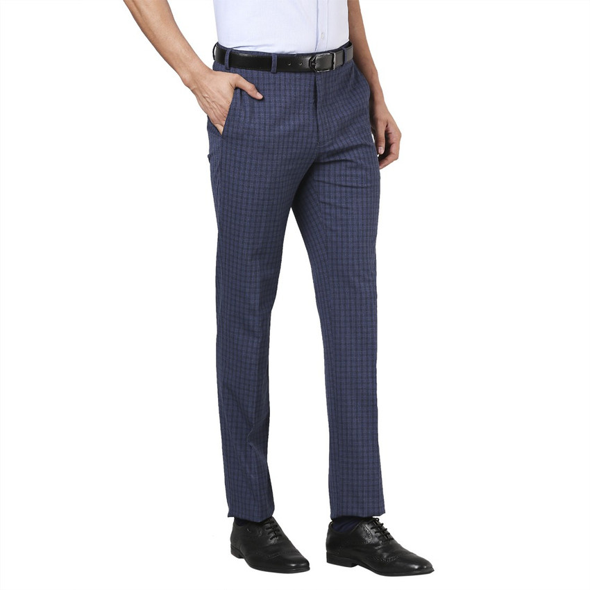 Raymond Slim Fit Men Blue Trousers 