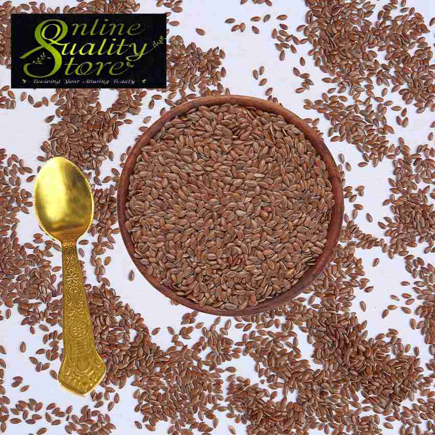 Online Quality Store Organic Flax Seeds -400g(100g x 4 Pack)|Flax Seeds for  Hair Growth|Alsi Brown Flax Seeds Price in India - Buy Online Quality Store  Organic Flax Seeds -400g(100g x 4 Pack)|Flax