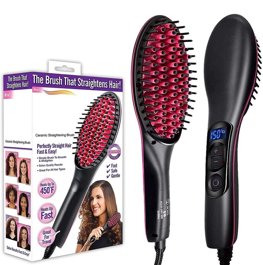 Sl Electric Hair Straightening Comb Ceramic Hair Straightener Brush Fast  Heating Soothessizecolorus Plugwhite  Fruugo IN
