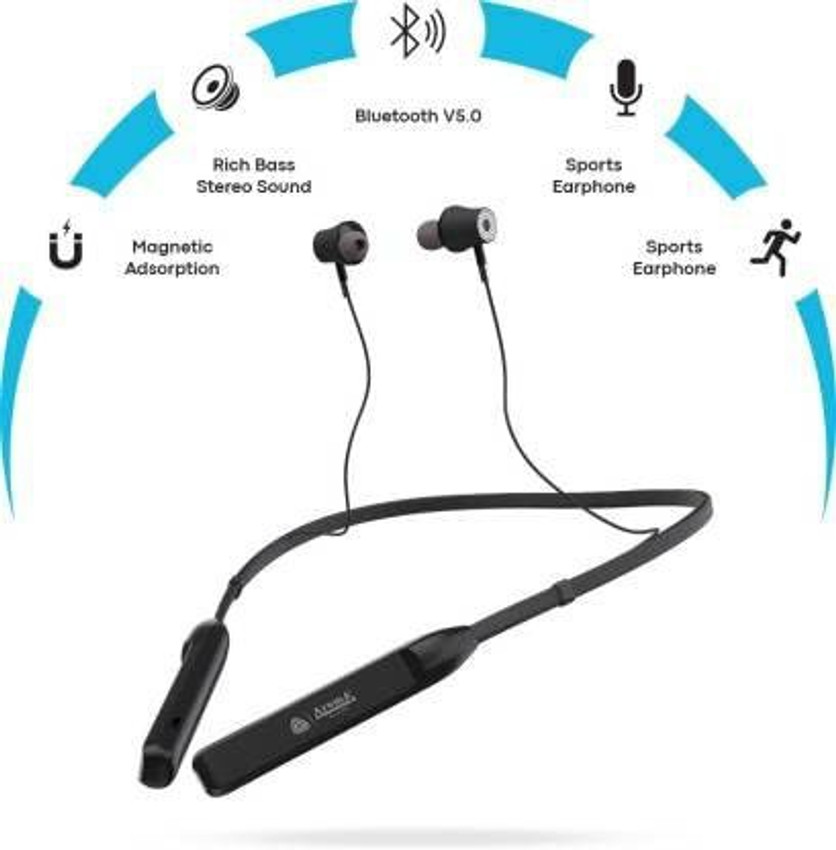 Aroma NB119B Badshah 40 Hours Playtime Bluetooth Neckband Bluetooth Headset Bluetooth Headset Price in India Buy Aroma NB119B Badshah 40 Hours Playtime Bluetooth Neckband Bluetooth Headset Bluetooth H...