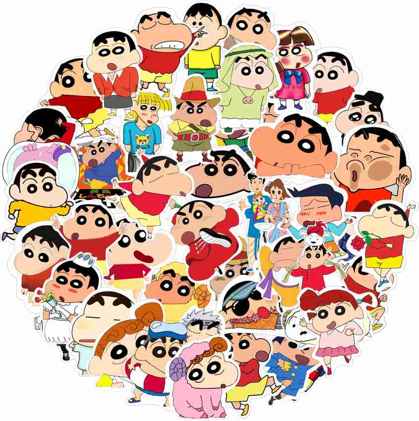 CLICKEDIN 3 cm Pack of Shinchan Cartoon Stickers for Wall, Phone, Car,  Book, 50 Pieces Self Adhesive Sticker Price in India - Buy CLICKEDIN 3 cm  Pack of Shinchan Cartoon Stickers for