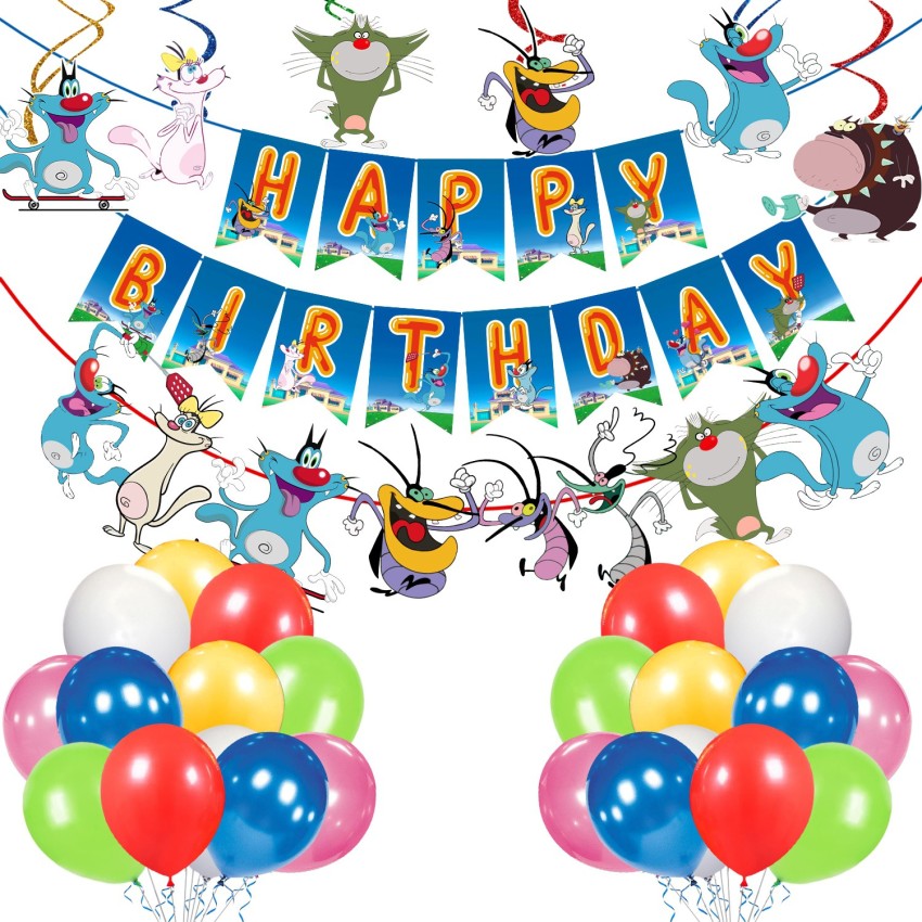ZYOZI Oggy & The Cockroaches Birthday Supplies Cartoon Theme  Decoration(Pack of 33) Price in India - Buy ZYOZI Oggy & The Cockroaches  Birthday Supplies Cartoon Theme Decoration(Pack of 33) online at 