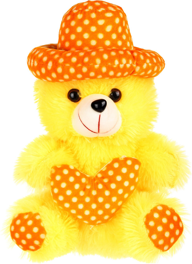 yellow teddy bear with cap