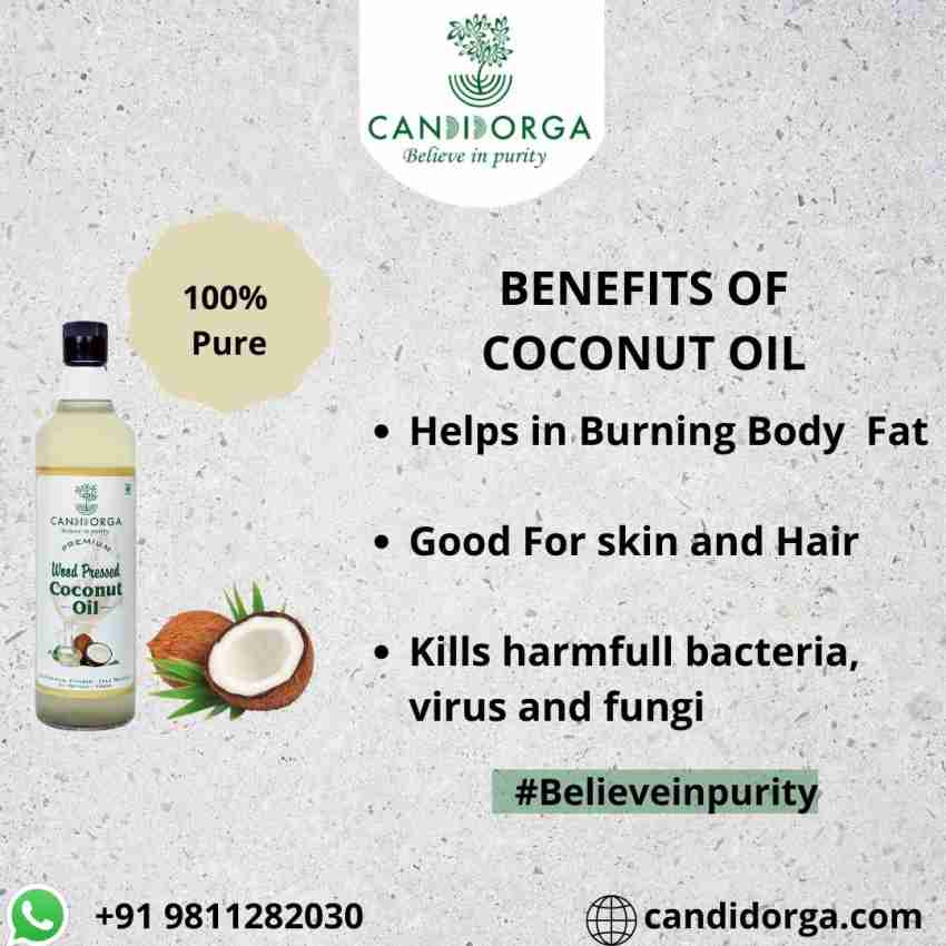 Candidorga Coconut Oil / Nariyal Oil / For Hair & Skin Care / Natural  Khopra Tel (250ml) Coconut Oil Glass Bottle Price in India - Buy Candidorga Coconut  Oil / Nariyal Oil /