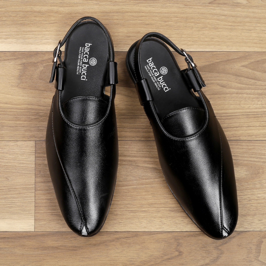 bacca bucci Men Black Sandals - Buy 