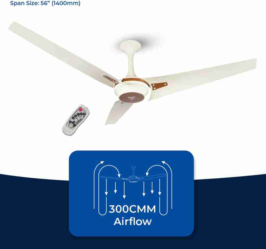 Superfan Super Q 5 Star Rated High Flow Energy Efficient Elegance Brown 1400 Mm Bldc Motor With Remote 3 Blade Ceiling Fan In India Blade Ceiling Fan In India, 5 Star Energy Rating Ceiling Fans