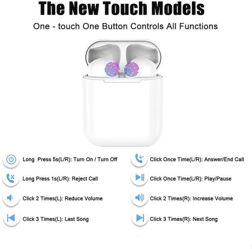 Hi tech i12 tws earpods Bluetooth Headset Price in India Buy Hi tech i12 tws earpods Bluetooth Headset at Shopsy.in