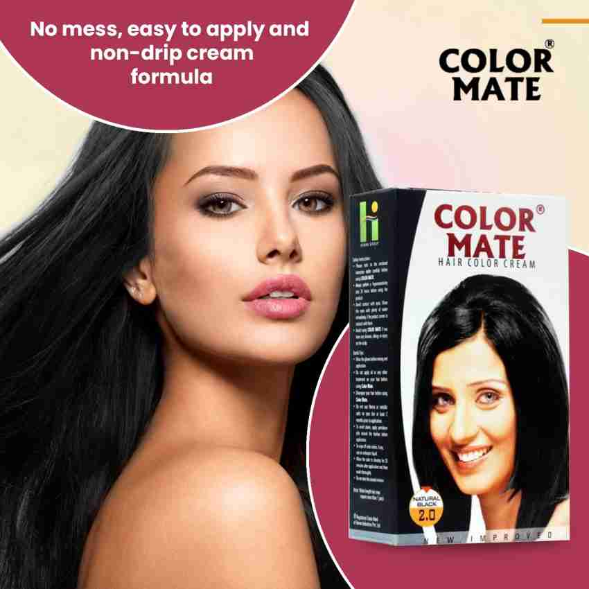 COLOR MATE Hair Cream , Natural Black - Price in India, Buy COLOR MATE Hair  Cream , Natural Black Online In India, Reviews, Ratings & Features |  