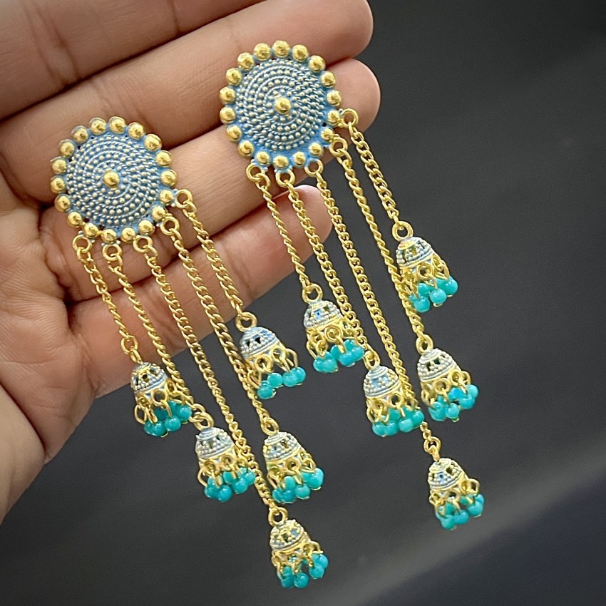 FIDA Earrings  Buy FIDA Ethnic Indian Traditional Classic Gold Pearl  Chandbali Drop Earrings Online  Nykaa Fashion