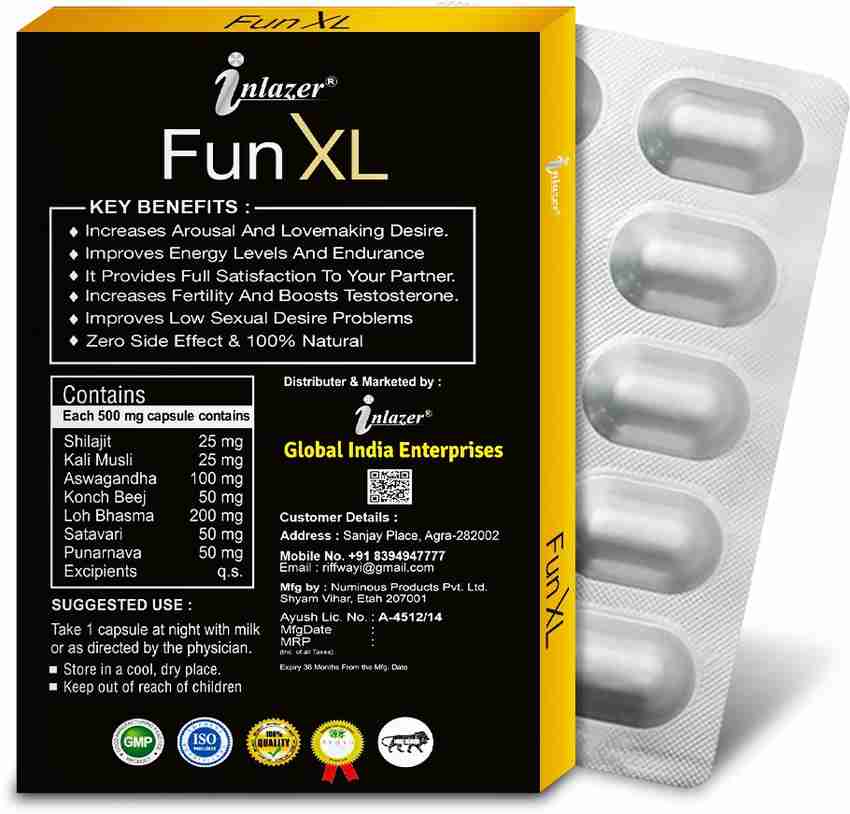 inlazer Fun XL Ayurvedic Medicine For Complete S_ex Pleasure ...