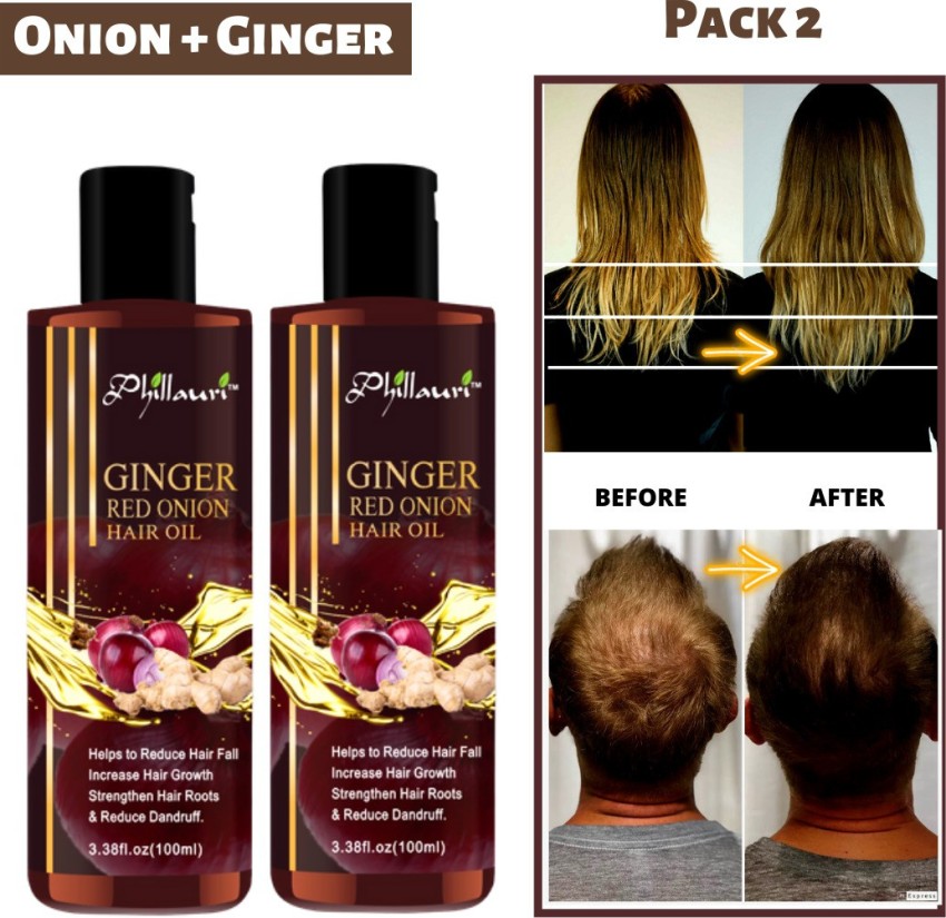 Phillauri GINGER RED ONION HAIR OIL - Blend Of 16 Natural Oil (Pack Of 2)  Hair Oil - Price in India, Buy Phillauri GINGER RED ONION HAIR OIL - Blend  Of 16