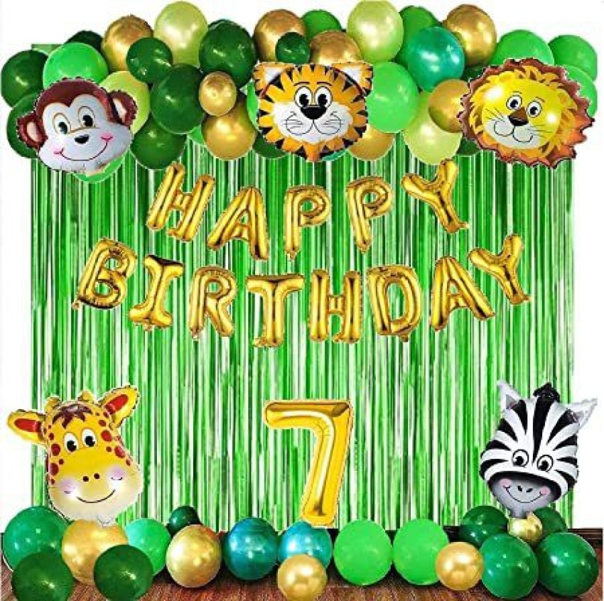 PartyJewels Jungle Theme Birthday Decoration Item or Kit- 39 (7 Happy  Birthday) Price in India - Buy PartyJewels Jungle Theme Birthday Decoration  Item or Kit- 39 (7 Happy Birthday) online at 
